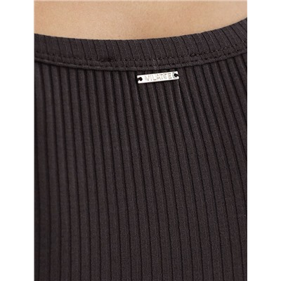 Футболка из трикотажа в широкий рубчик