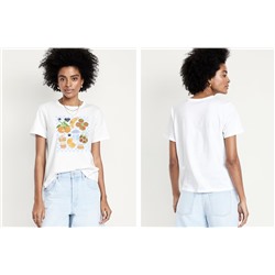 EveryWear Crew-Neck Graphic T-Shirt - Mixed Fruit (White)