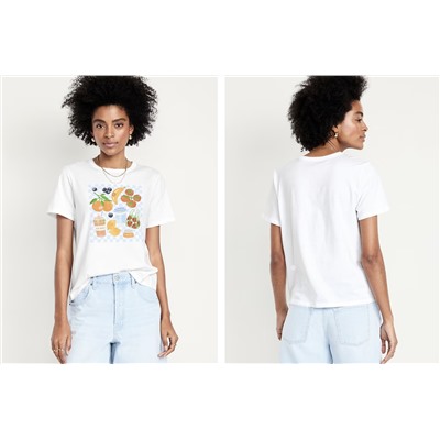 EveryWear Crew-Neck Graphic T-Shirt - Mixed Fruit (White)