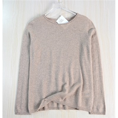 Легкий мягкий кашемировый свитер с завитками и круглым вырезом