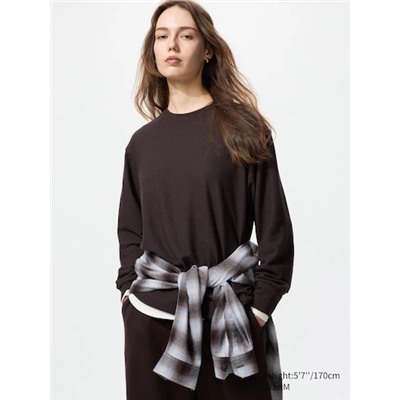 Soft Knit Fleece Crew Neck T-Shirt