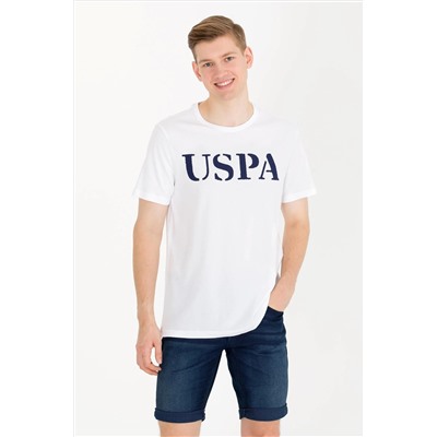 Erkek Beyaz Basic Bisiklet Yaka Tişört