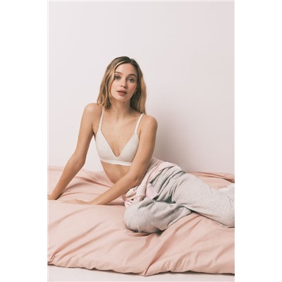 Sujetador triangular relleno gris