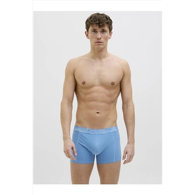 Jack & Jones Erkek Turuncu Jacpete Solid Trunks 3 Pack Boxer 12277585-Azureblue