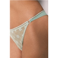 Braga brasileña encaje y tul verde