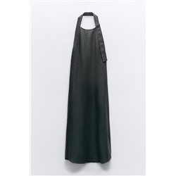 LINEN HALTERNECK DRESS