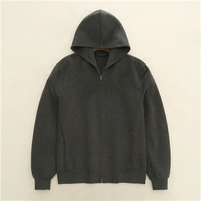 Мужская шерстяная куртка-бомбер с капюшоном МАССИМО Д