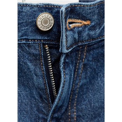 Jeans wide leg tiro alto