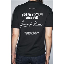 CONTRAST SLOGAN T-SHIRT