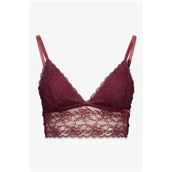 Bralette triangular LOVELY encaje burdeos