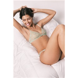 Sujetador triangular encaje verde NATURAL