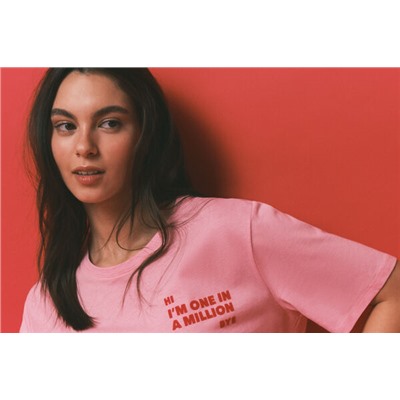 Pijama largo 100% algodón estampado rosa