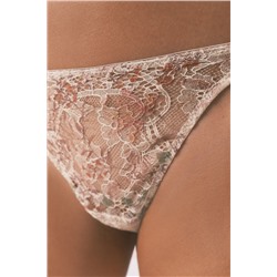 Tanga tira encaje estampado multicolor