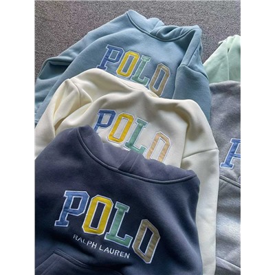 Тёплая детская толстовка с начёсом  ПОЛ*О РАЛЬФ  Состав: хлопок