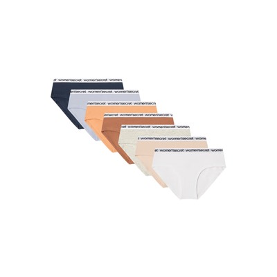 Pack 7 bragas anchas logo