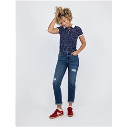 STAR PRINT POLO SHIRT