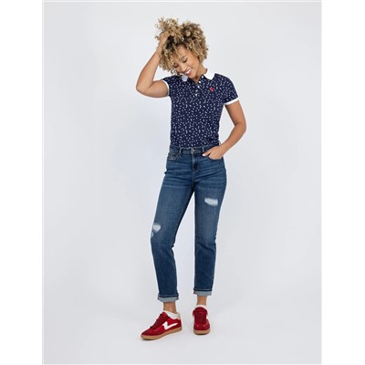 STAR PRINT POLO SHIRT