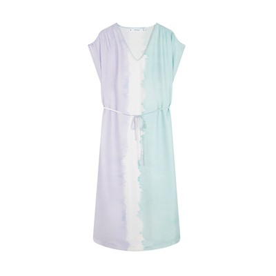 Vestido largo tie-dye viscosa