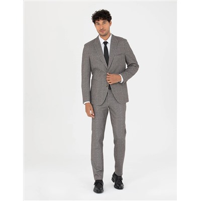 Kahverengi Ex. Slim Fit Takım Elbise