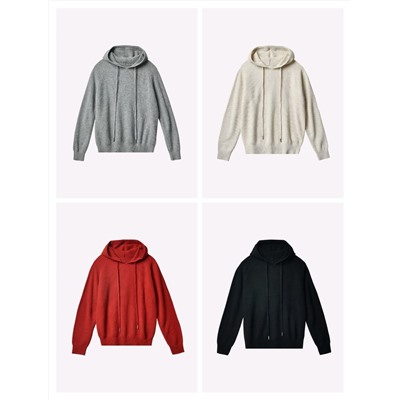 Женский вязаный шерстяной джемпер с капюшоном, толстовка Макс Мар*а