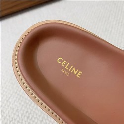 Женские шлепки СЕЛИ*Н (лен + натуральная кожа)