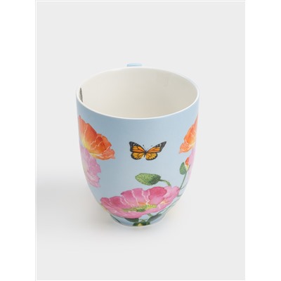 Кружка, 400 мл, с подставкой, Маки