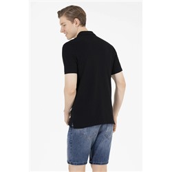 Erkek Siyah Basic Polo Yaka Tişört