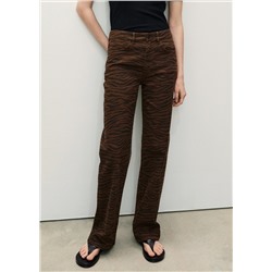 Jeans rectos estampado cebra