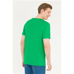 Erkek Elma Yeşili Bisiklet Yaka Tişört