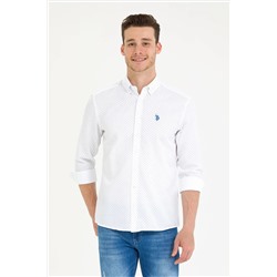 Erkek Saks Uzun Kollu Gömlek