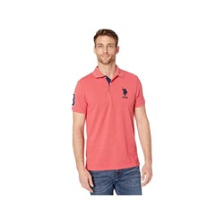 U.S. POLO ASSN. Slim Fit Big Horse Polo w/ Stripe Collar