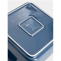 Форма для запекания, 24 см, фарфор P, квадратная, синяя, Indulgence