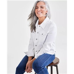 Petite Classic Denim Jacket, Created for Macy's