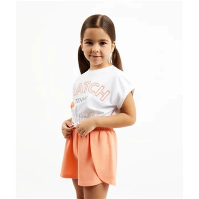 Детская короткая футболка на резинке к шортам выше, экспорт в Россию  ГУЛИВЕ*Р  Материал: 95% хлопок, 5% эластан