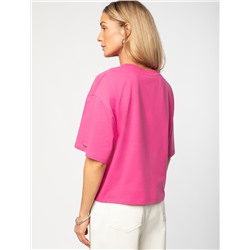 Укороченная футболка силуэта овер-сайз