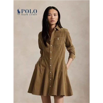 Женское вельветовое хлопковое платье-рубашка РАЛЬ*Ф Л