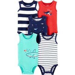 Carter's | Baby 5-Pack Striped Tank Bodysuits