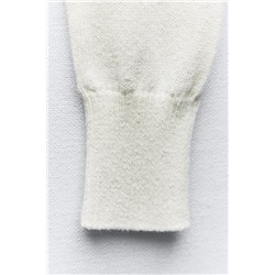 FEW ITEMS LEFT PLAIN KNIT SWEATER WITH CONTRAST TOPSTITCHING