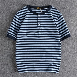 Мужская хлопковая футболка в полоску