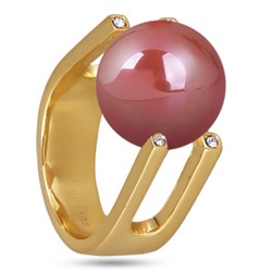 Кольцо (Майорка 14мм коралл; покрытие золото), Есть комплект