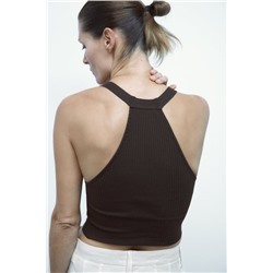 STRAPPY RIBBED TOP