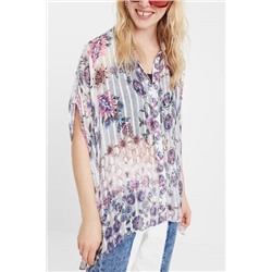 Camisa boho manga corta
