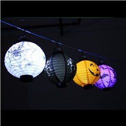 New Halloween LED Paper Pumpkin Hanging Lantern DIY Holiday Party Decor Scary