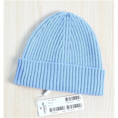 Осенне-зимняя теплая вязаная шапка ЛАКОСТ*Е