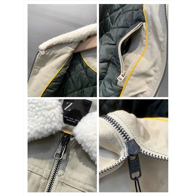 Мужская теплая куртка ZAR*A рубашечного кроя с воротником из искусственного меха