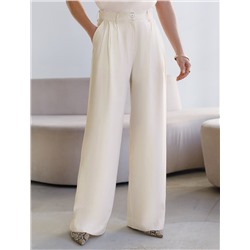 Брюки палаццо с защипами из плотного лиоцелла