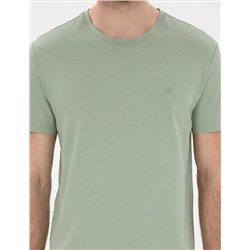 Çağla %100 Pamuk Slim Fit Bisiklet Yaka Basic Tişört