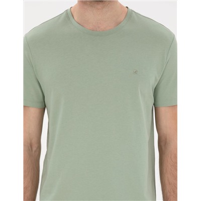 Çağla %100 Pamuk Slim Fit Bisiklet Yaka Basic Tişört