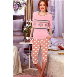 Женский домашний костюм с бриджами и кофтой 37