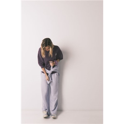 Sudadera felpa algodón morada